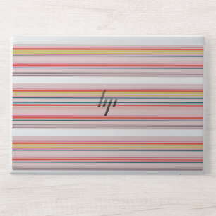 Cute modern colorful stripes HP laptop skin