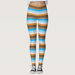 Cute modern colorful stripes leggings