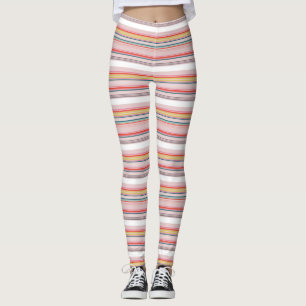 Cute modern colorful stripes leggings