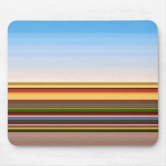Cute modern colorful stripes mouse pad (Front)