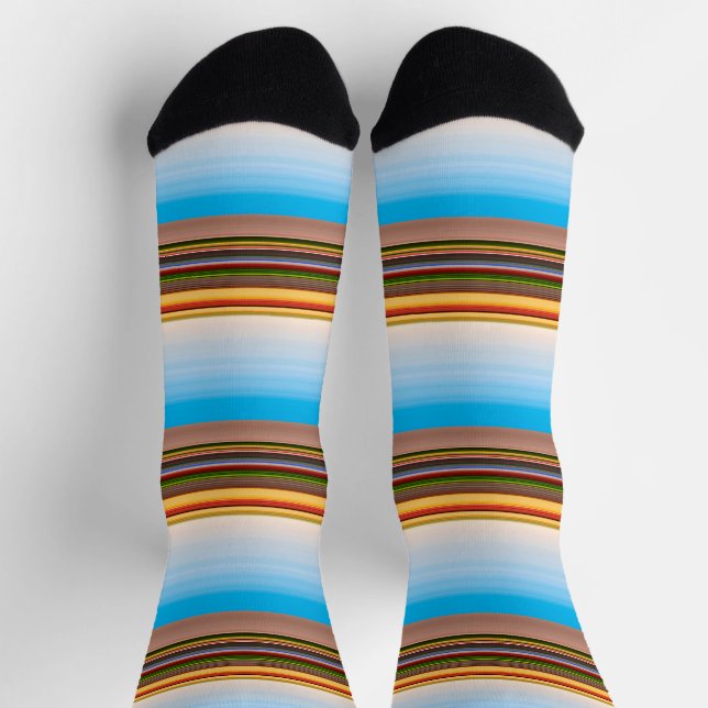 Cute modern colorful stripes  socks (Top)