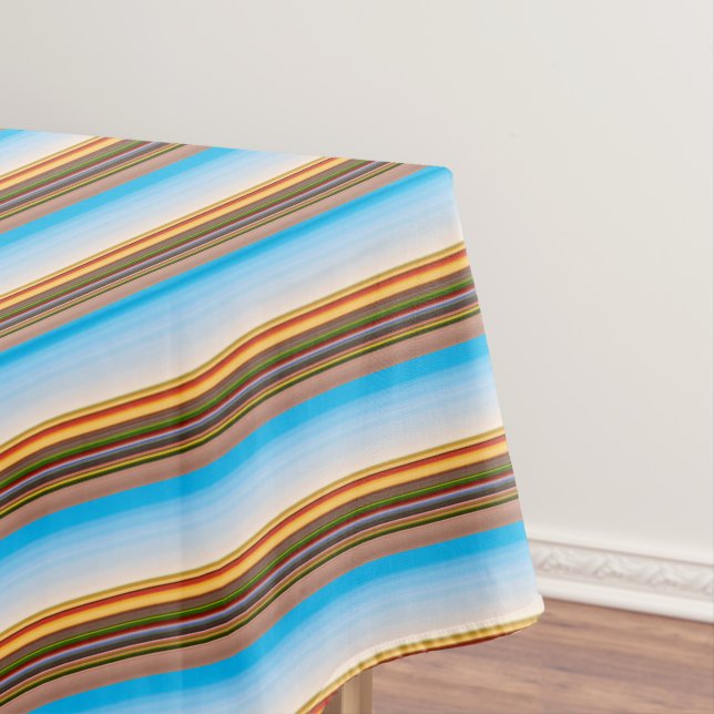 Cute modern colorful stripes  tablecloth (In Situ)