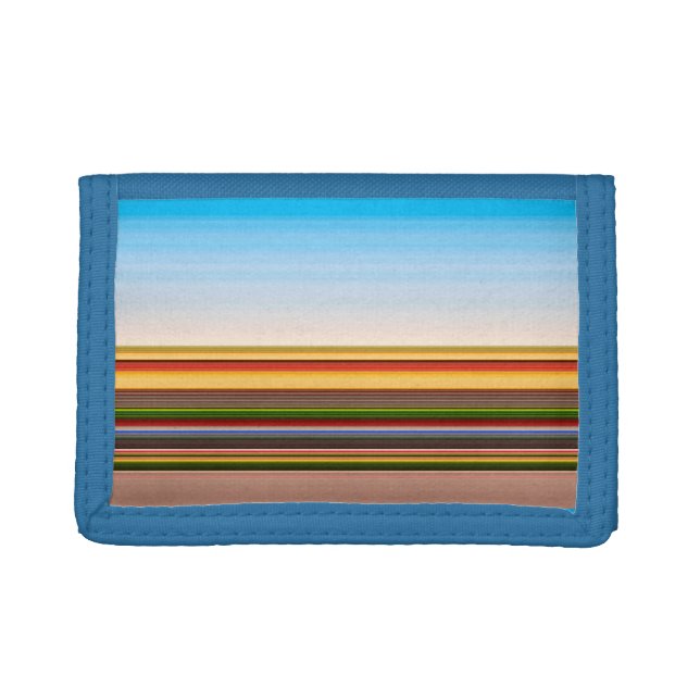 Cute modern colorful stripes trifold wallet (Front)