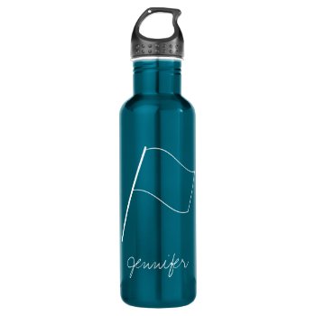 Cute Modern Colorguard Flag Stainless Steel Water Bottle by ColorguardCollection at Zazzle