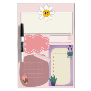 Cute & Modern Daily Weekly Organizing Planner Dry Erase Board