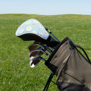 Cute Modern Daisy lily flower Rustic seamless Golf Head Cover