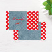 Cute Modern Denim Blue Jeans Card Trendy Pattern (Desk)