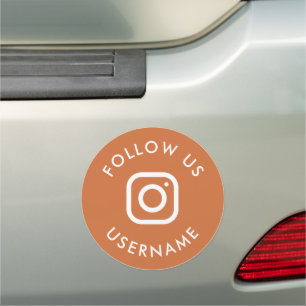 Cute modern desert custom instagram social media car magnet