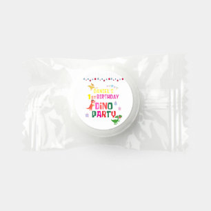 Cute Modern Dino Dinosaur Kid's Birthday Party Life Saver® Mints
