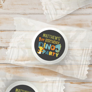 Cute Modern Dino Dinosaur Kid's Birthday Party Life Saver® Mints