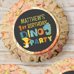 Cute Modern Dino Dinosaur Kid&#39;s Birthday Party Reese&#39;s Peanut Butter Cups