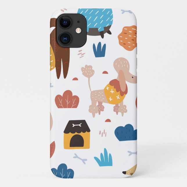 Cute modern dogs pattern dogs Case-Mate iPhone case (Back)