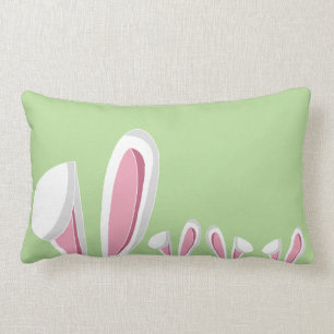 Cute Modern Easter Bunny Ears Lumbar Pillow