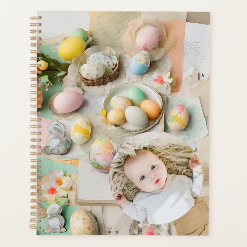 Cute Modern Easter collage scrapbook photo  Planner