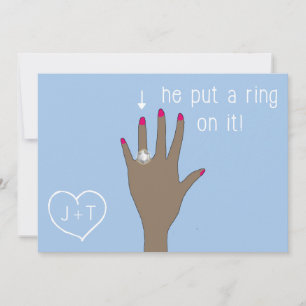 Cute Modern Engagement Announcements