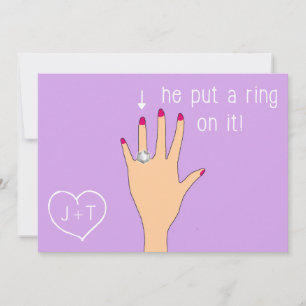 Cute Modern Engagement Announcements