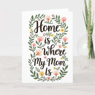 Cute Modern Floral Happy Mother's Day Thank You Card