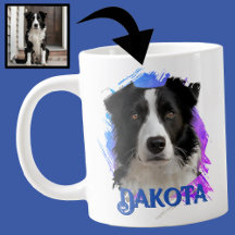 Cute Modern & Fun Blue Border Collie Dog Photo