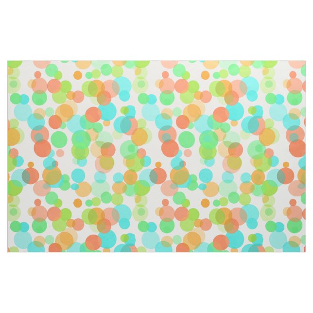 Cute Modern Funky Whimsical Summer Dots Pattern Fabric (Fat Quarter)