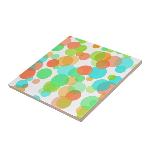 Cute Modern Funky Whimsical Summer Dots Pattern Tile