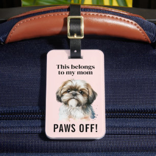 Cute Modern Funny Shih Tzu Dog Lover Luggage Tag