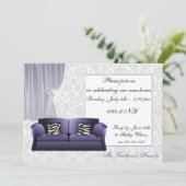 Cute Modern Furniture Housewarming Party Invitation (Standing Front)