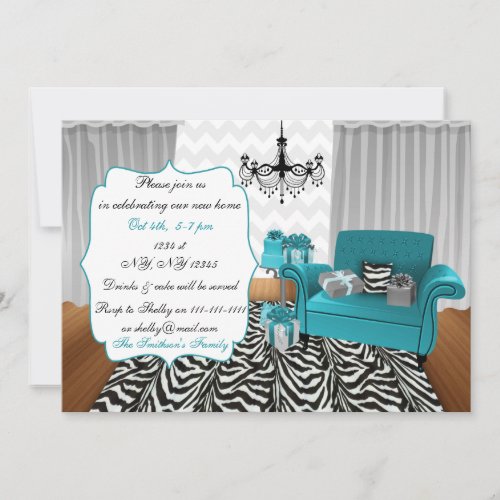 Cute Modern Furniture Housewarming Party Invitation