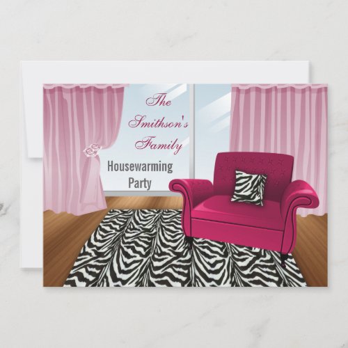 Cute Modern Furniture Housewarming Party Invitation