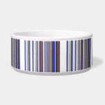 Cute modern gray blue stripes bowl<br><div class="desc">Cute modern gray blue stripes</div>