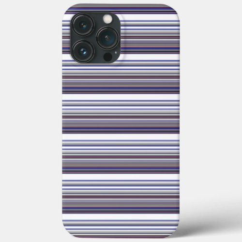 Cute modern gray blue stripes iPhone 13 pro max case