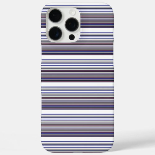 Cute modern gray blue stripes iPhone 16 pro max case