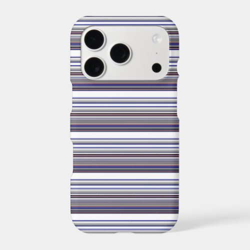 Cute modern gray blue stripes iPhone 17 pro case