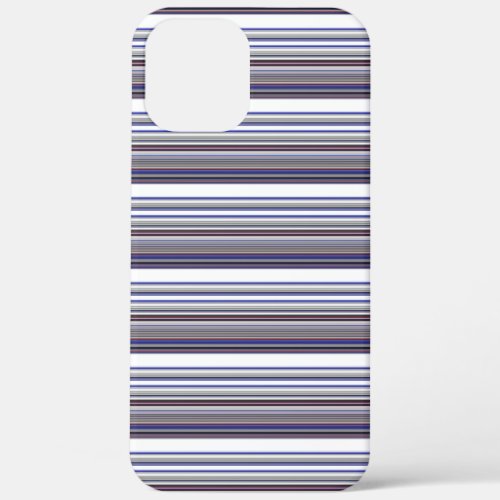 Cute modern gray blue stripes iPhone 12 pro max case