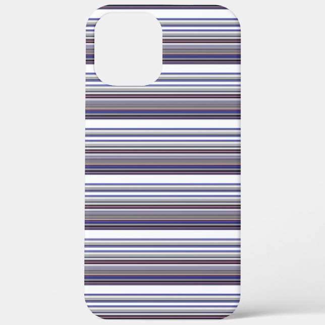 Cute modern gray blue stripes Case-Mate iPhone case (Back)