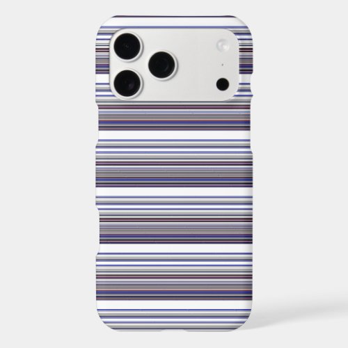 Cute modern gray blue stripes iPhone 17 pro max case