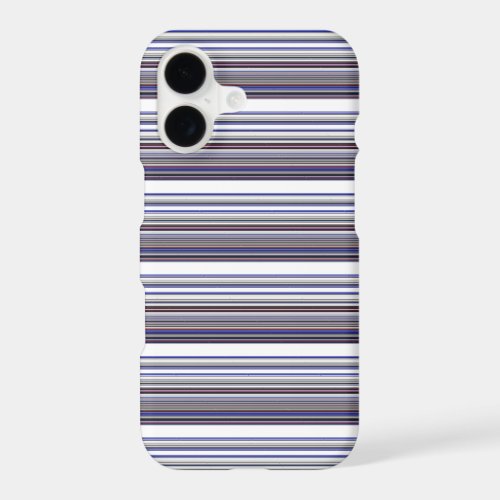 Cute modern gray blue stripes iPhone 17 case