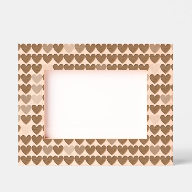 Cute Modern Hearts Pattern Engraved Frames (Front)