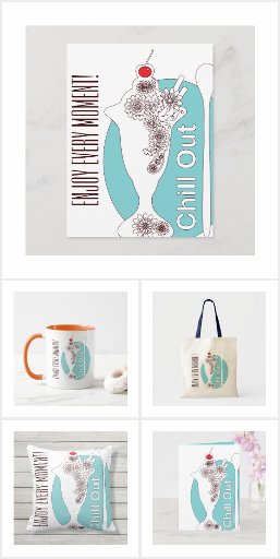 Cute Modern Ice Cream Sundae Chill Out Gifts