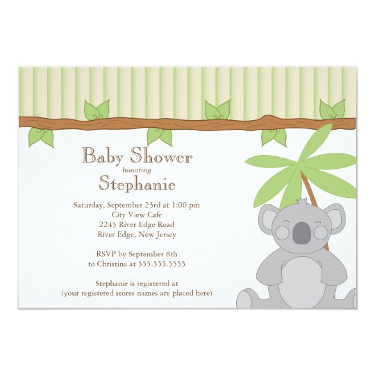Cute Modern Koala Baby Shower Invitation Zazzle