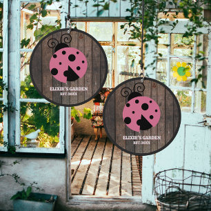 Cute Modern Ladybug Art Family Garden Wind Chime