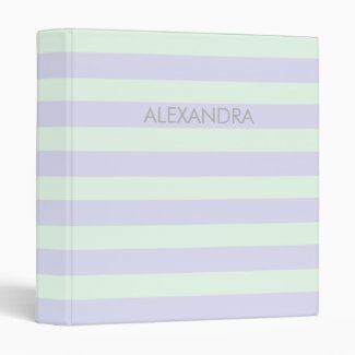 Cute Modern Lavender & Mint Green Striped 