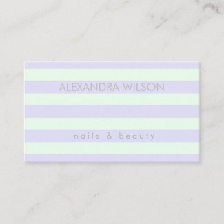 Cute Modern Lavender & Mint Green Striped 