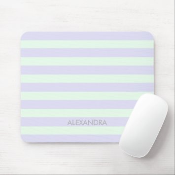 Cute Modern Lavender & Mint Green Striped 