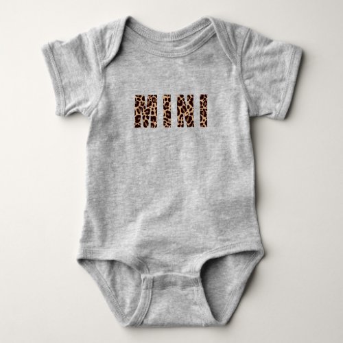 Cute Modern Leopard Print Pattern MINI  Baby Bodys Baby Bodysuit
