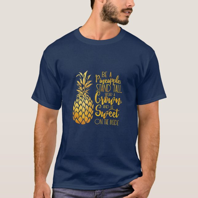 Cute Modern Lettering Pineapple Gift | S000200 T-Shirt (Front)