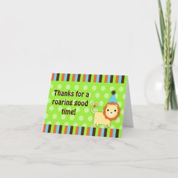 Cute Modern Lion Thank You Card by TreasureTheMoments at Zazzle