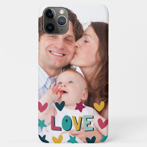 Cute Modern Love and Hearts Custom Photo iPhone 11 Pro Max Case