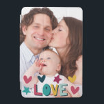 Cute Modern Love and Hearts Custom Photo iPad Mini Cover<br><div class="desc">Cute custom photo cover with LOVE and hearts overlaying your favorite photo of family,  partner or friends.</div>