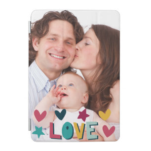 Cute Modern Love and Hearts Custom Photo iPad Mini Cover
