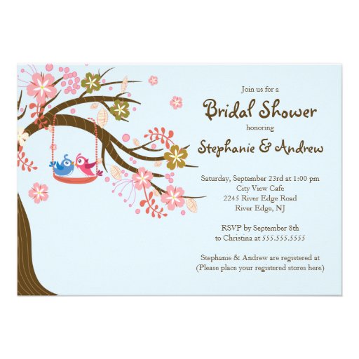 Love Birds Wedding Shower Invitations 6